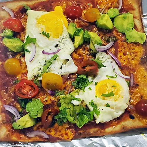 Breakfast Pizza Wrap